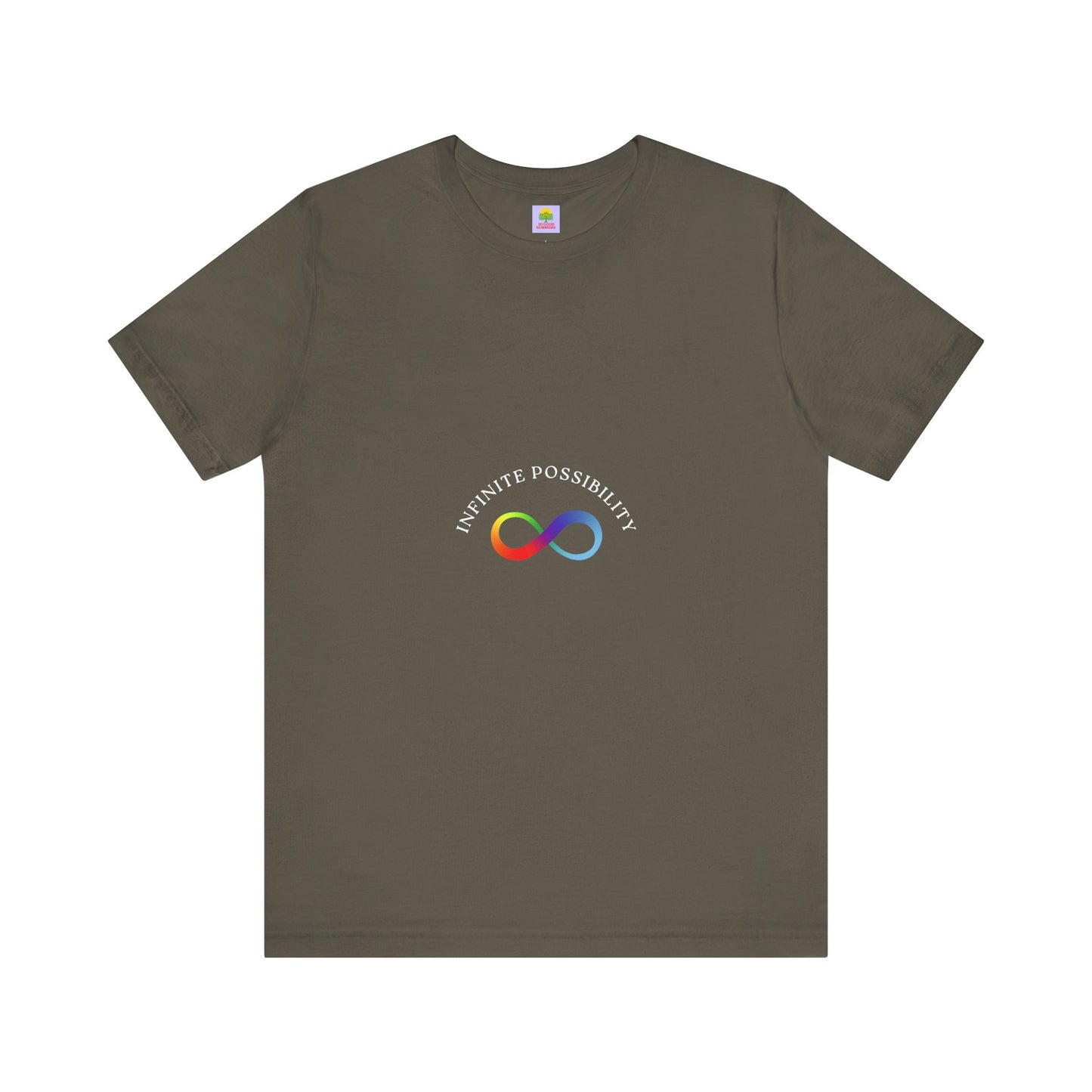 Colorful Infinity Symbol Unisex Tee, LGBTQ+ Pride T-shirt, Casual Everyday Wear, Gift for Friends, Creative Wardrobe Essential