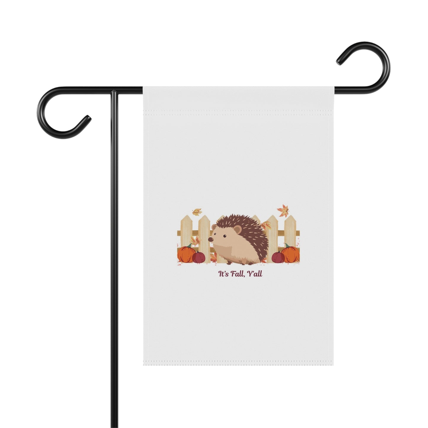 Adorable Fall Garden Banner with Hedgehog Design, Seasonal Decor for Home, Fall Decorations, Autumn Garden Flag, Outdoor Welcome Sign