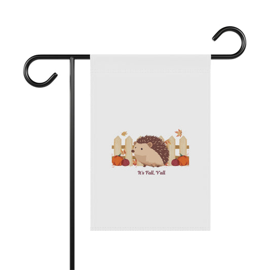 Adorable Fall Garden Banner with Hedgehog Design, Seasonal Decor for Home, Fall Decorations, Autumn Garden Flag, Outdoor Welcome Sign