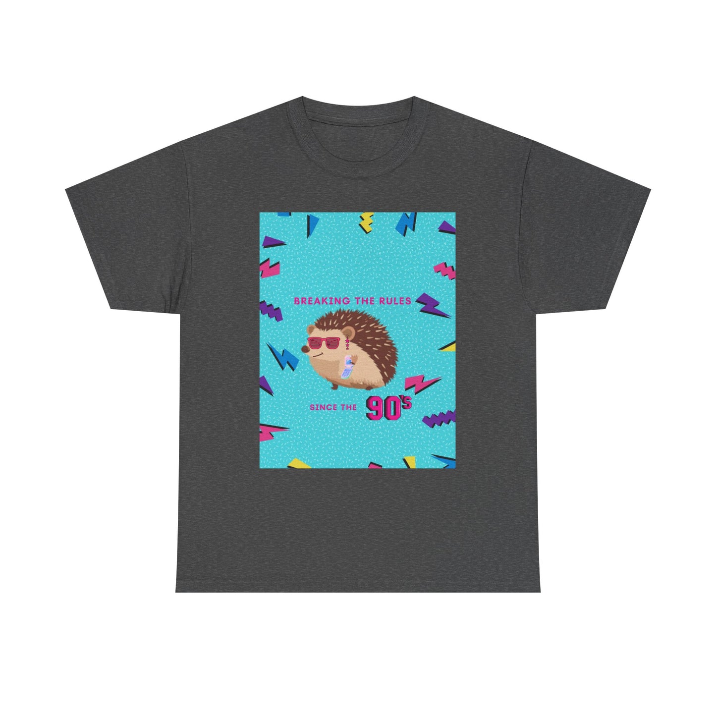 90s Vintage-Inspired Hedgehog Tee | Retro Cotton Shirt, Unisex Casual Wear, Perfect for Nostalgia Lovers, Gift for Birthdays, Summer Outings