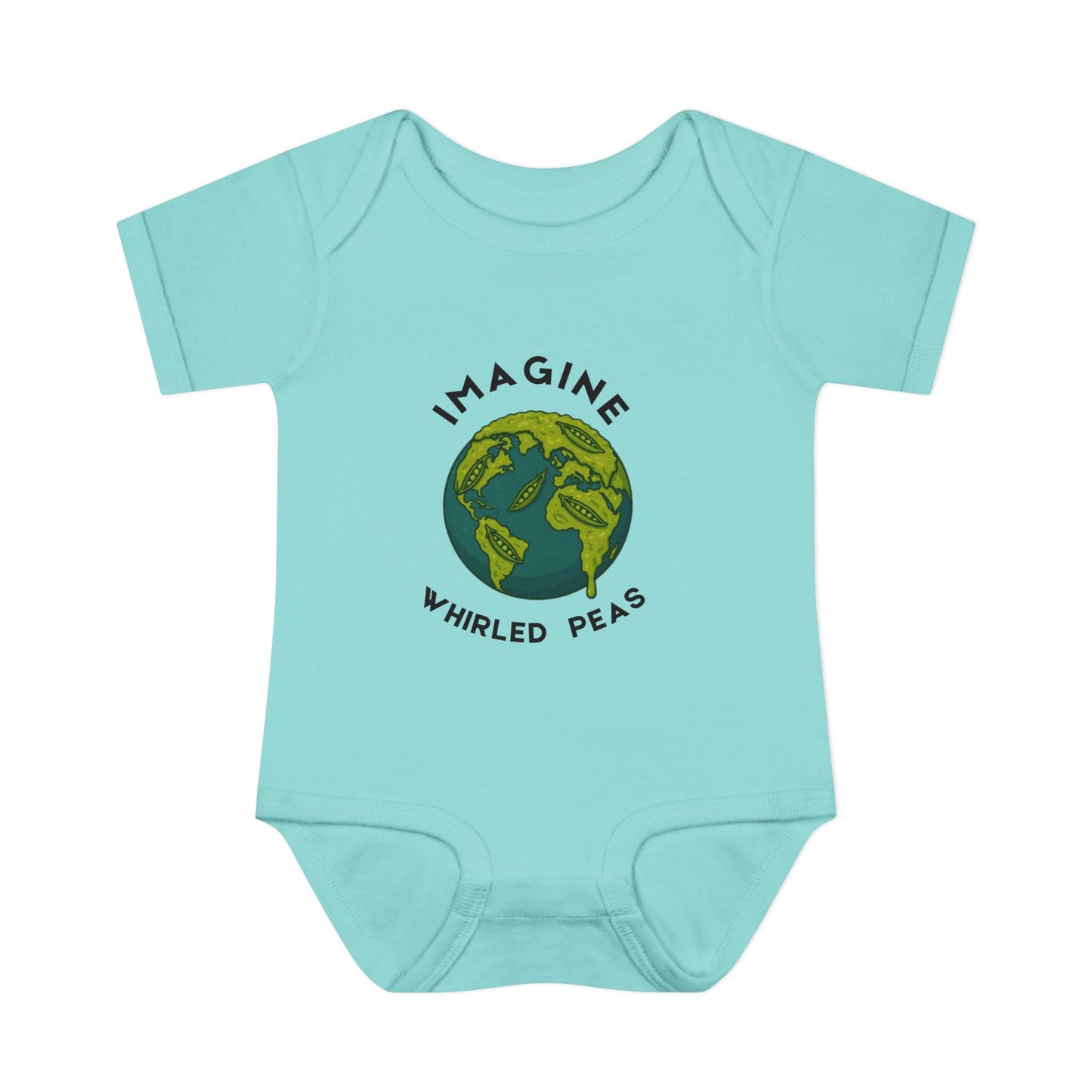 Earth-Themed Infant Bodysuit - Imagine Whirled Peas, Cute Baby Clothes, Unique Baby Shower Gift, Eco-Friendly Apparel, Baby Gift Idea