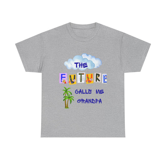 Grandpa Future Tee | Unisex Cotton Shirt for Grandparents | Gift for Father's Day, Family Reunion, Birthday, Cute Grandpa Shirt