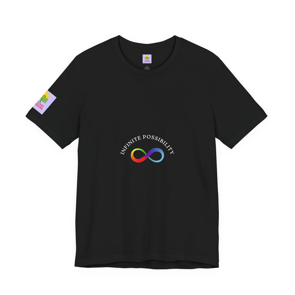 Colorful Infinity Symbol Unisex Tee, LGBTQ+ Pride T-shirt, Casual Everyday Wear, Gift for Friends, Creative Wardrobe Essential