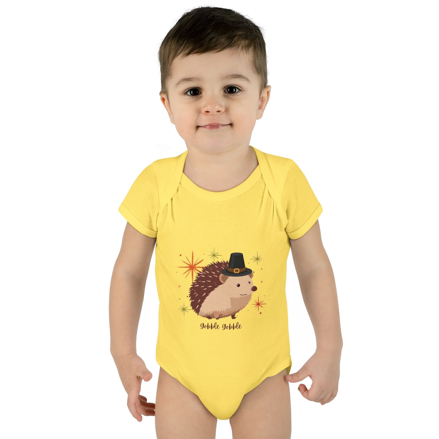 Cute Hedgehog Baby Bodysuit, Thanksgiving Infant Outfit, Baby Shower Gift, Holiday Apparel, Cute Animal Clothing, Newborn Essentials