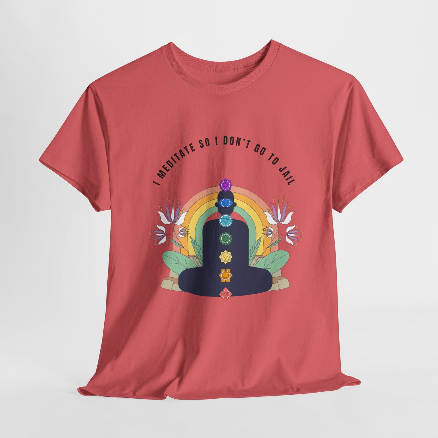 Meditation Humor Tee, Unisex Cotton T-Shirt for Yoga Lovers, Gift for Mindfulness Practitioners, Funny Meditation Shirt