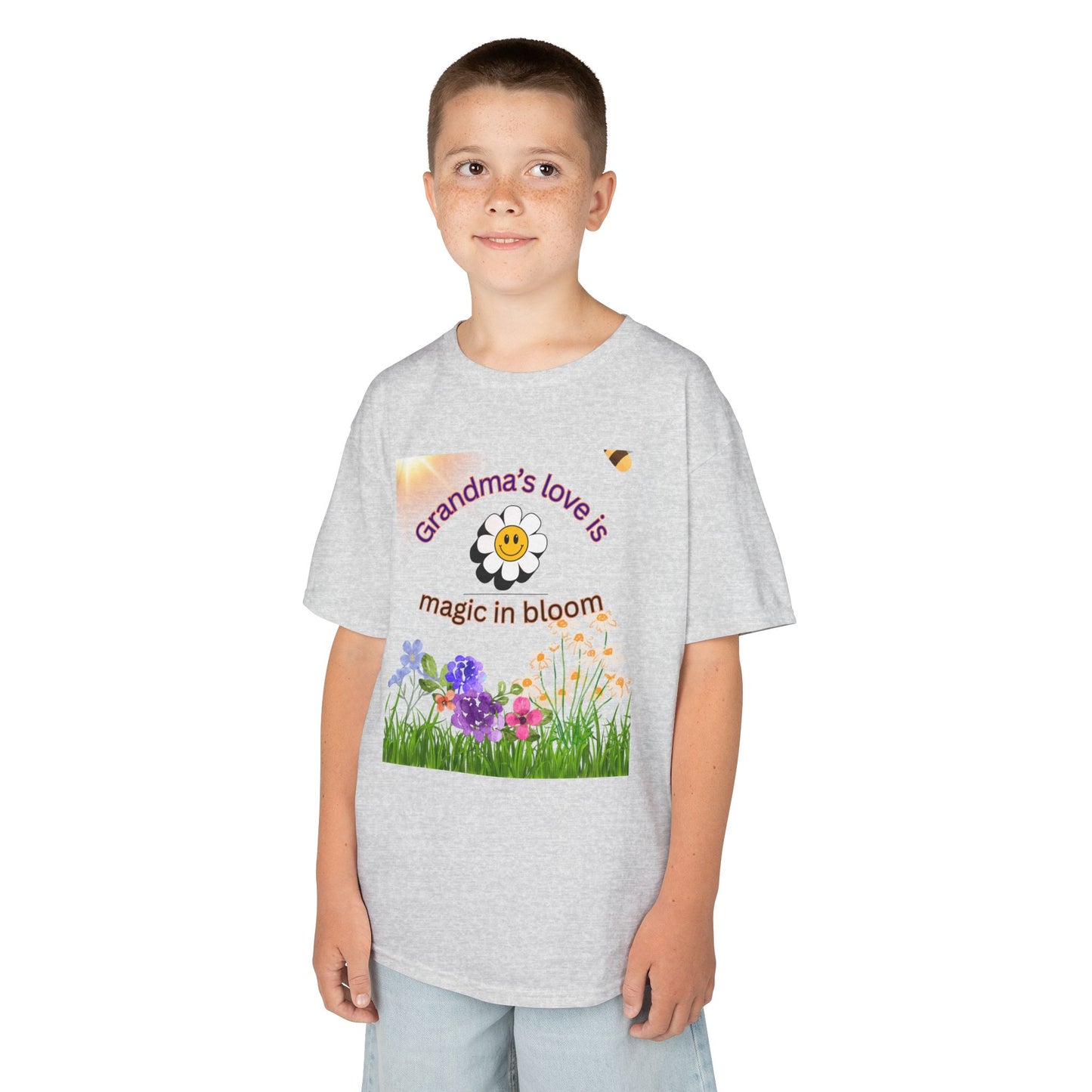 Grandma's Love Kids Tee - Floral Design, Gift for Grandkids, Spring Shirt, Cute Children's Apparel, Birthday Gift, Summer Fun