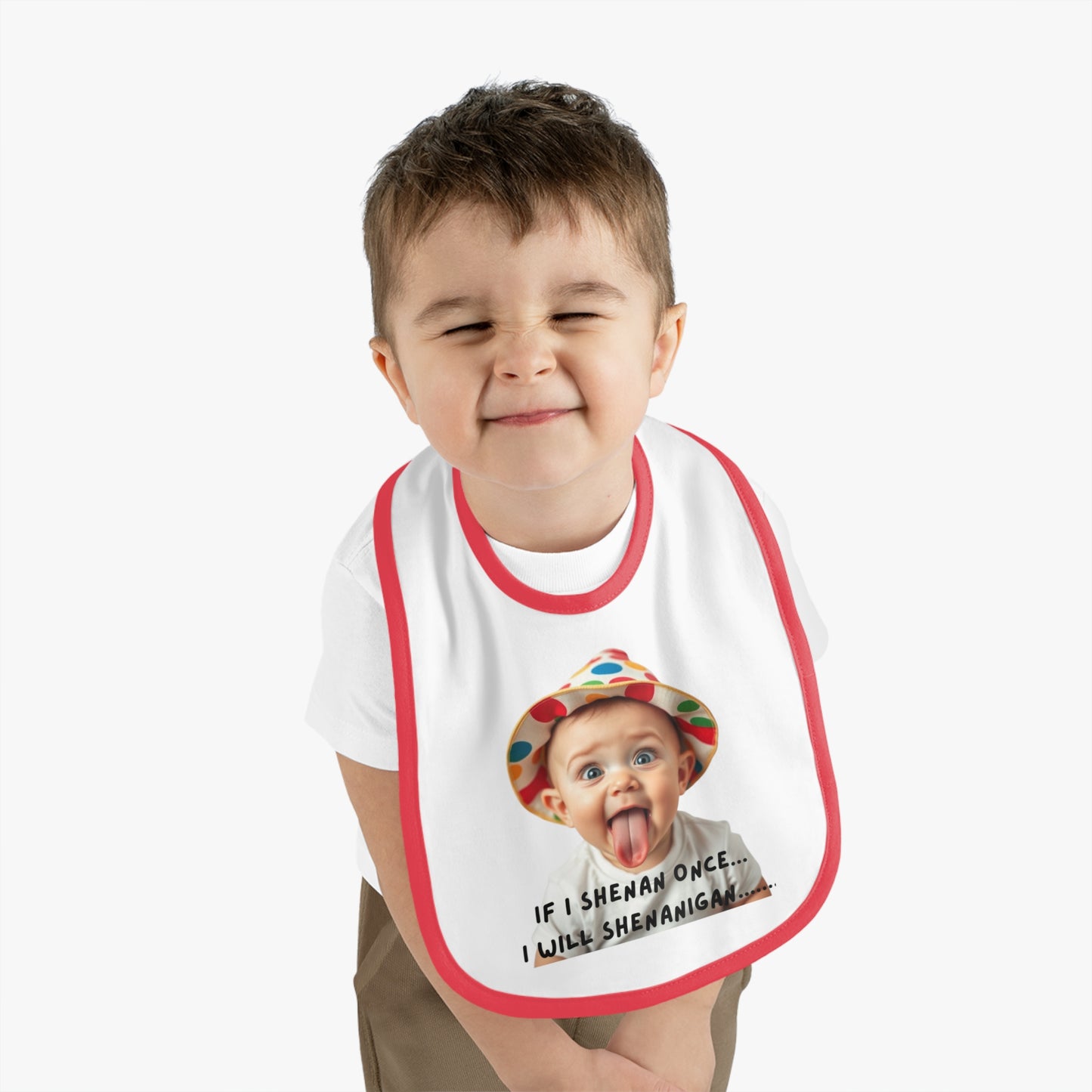 Whimsical Baby Bib with Playful Design, Ideal for New Parents, Baby Showers, and Laugh-Filled Mealtimes