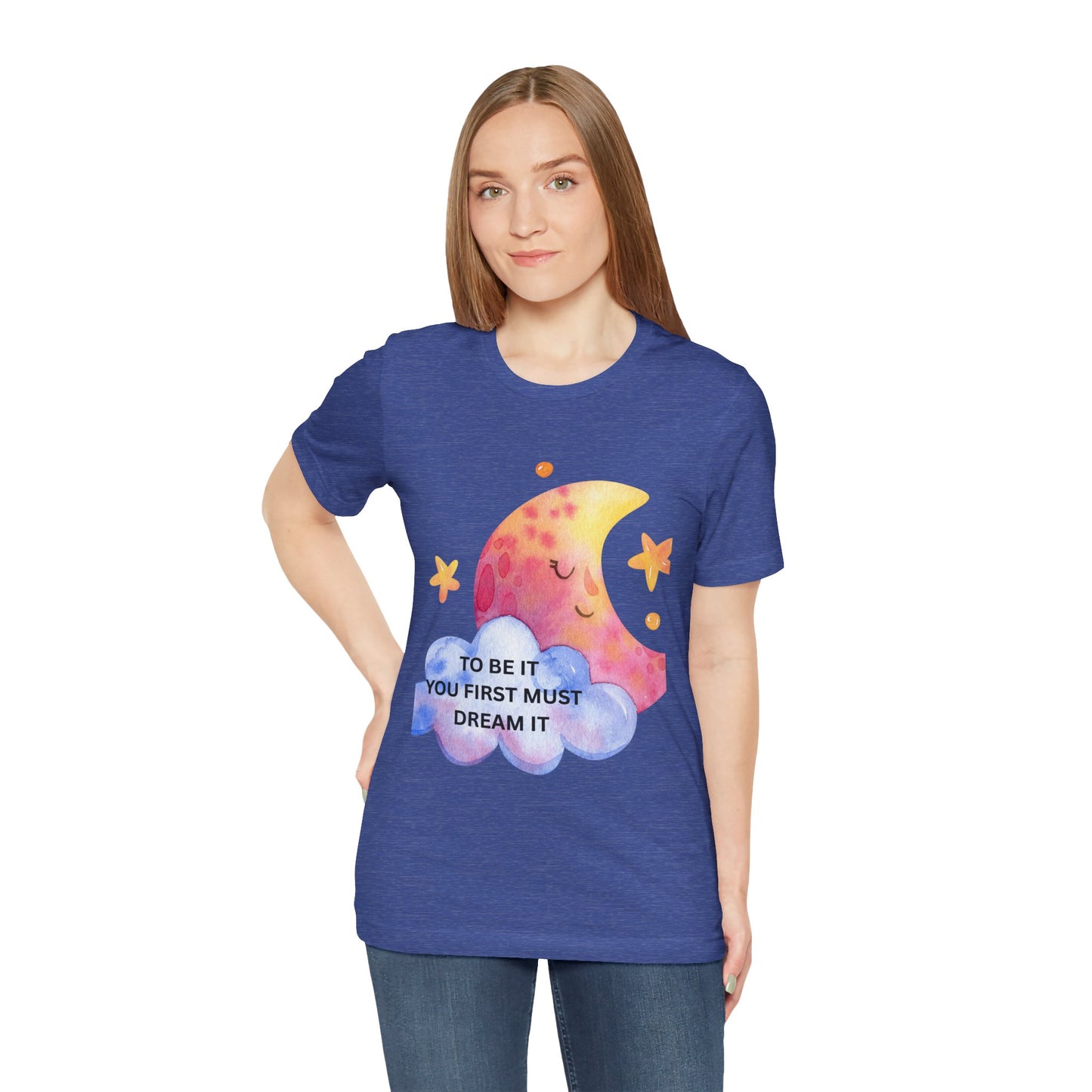 Dream It Moon Phase Tee, Inspirational Graphic Tee, Motivational T-Shirt, Cute Casual Wear, Gift for Dreamers, Unisex Dreamer Shirt