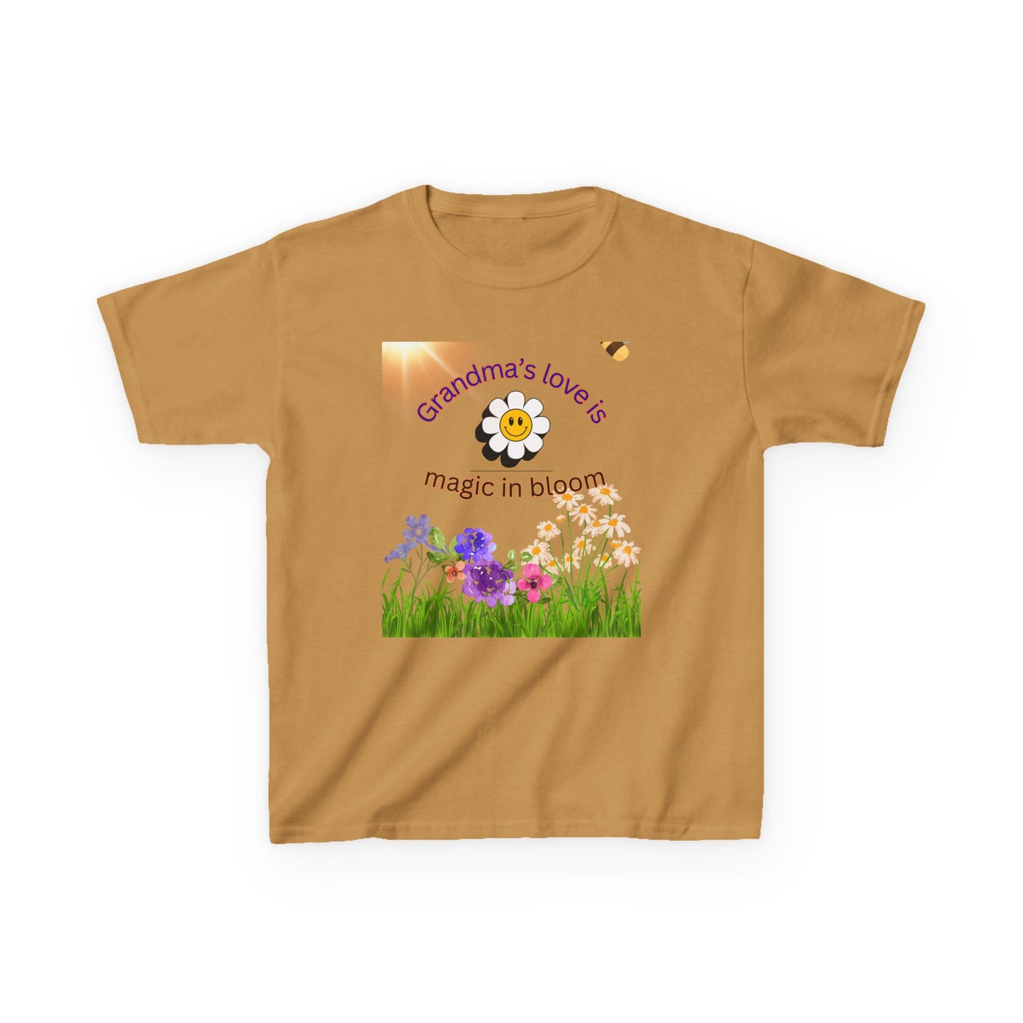 Grandma's Love Kids Tee - Floral Design, Gift for Grandkids, Spring Shirt, Cute Children's Apparel, Birthday Gift, Summer Fun