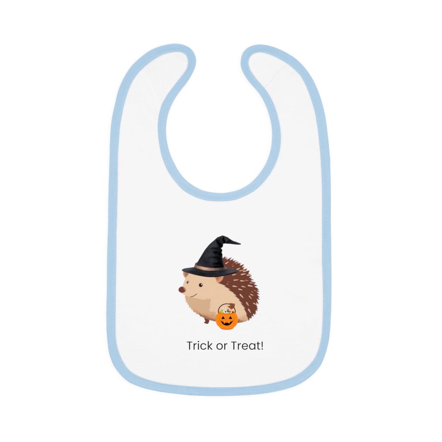 Halloween Hedgehog Baby Bib, Trick or Treat Bib, Cute Infant Bib, Baby Shower Gift, Fall Dressing, Halloween Baby Essentials