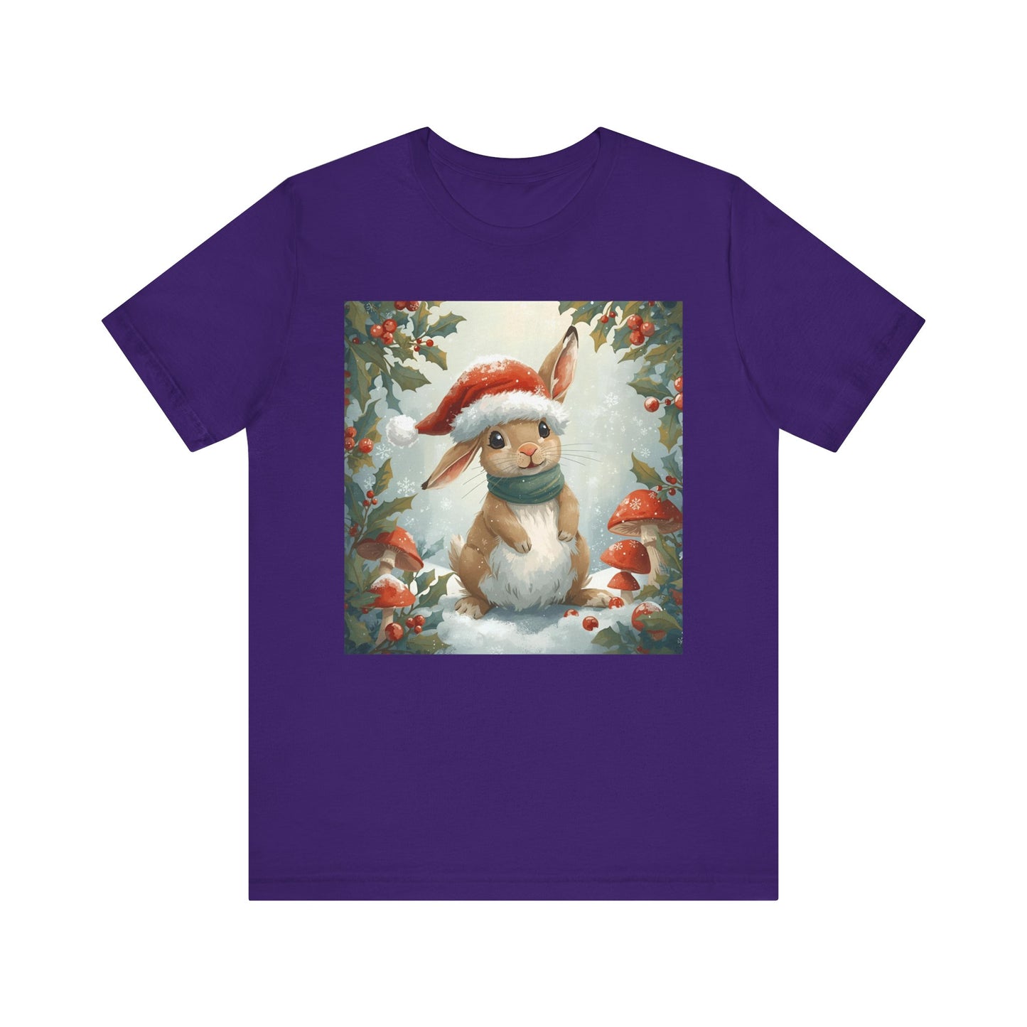 Festive Bunny T-Shirt | Holiday Wear, Cute Animal Tee, Unisex Gift, Christmas Apparel, Winter Fashion