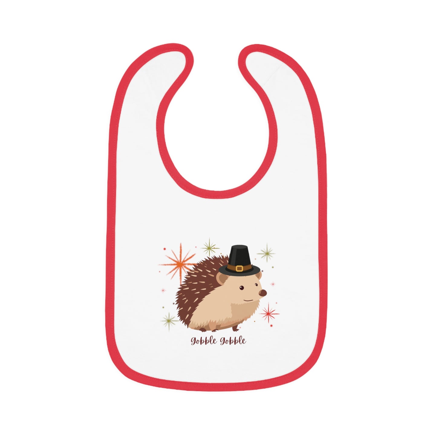 Cute Hedgehog Thanksgiving Baby Bib, Baby Shower Gift Idea, Cute Animal Bib, Toddler Bibs, Hedgehog Theme
