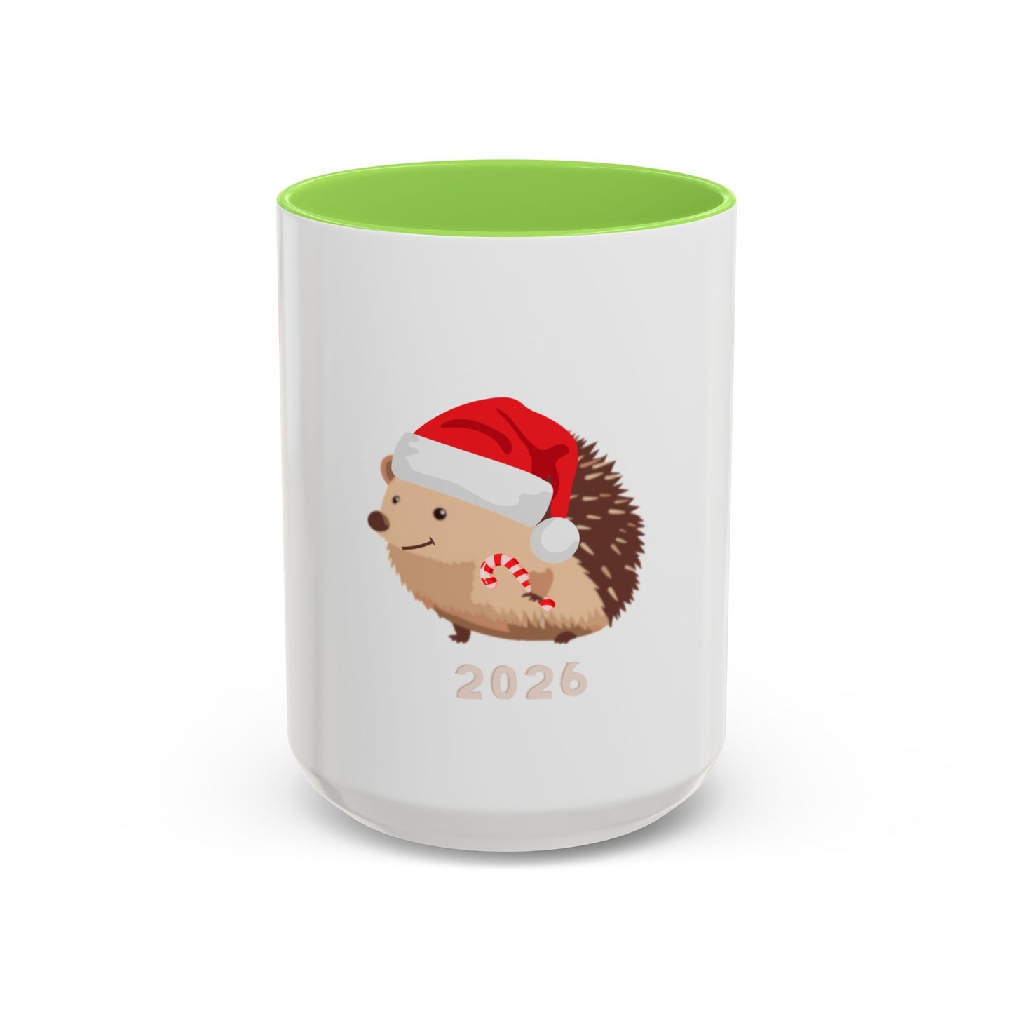 Colorful Mugs (11oz, 15oz) Christmas Mugs, Holiday Mugs, Cute Hedgehog Mugs, adorable Holiday hedgehog Mugs