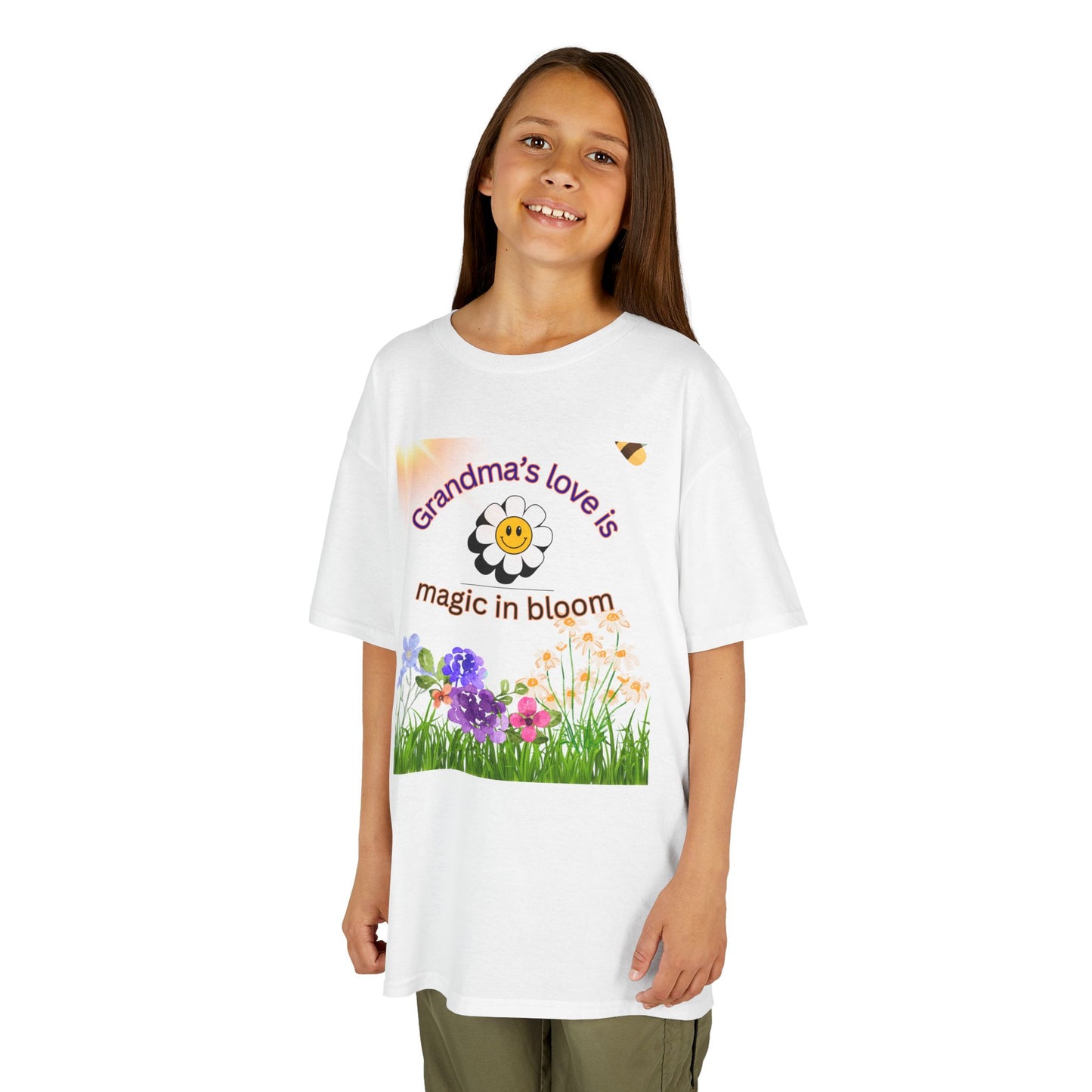 Grandma's Love Kids Tee - Floral Design, Gift for Grandkids, Spring Shirt, Cute Children's Apparel, Birthday Gift, Summer Fun