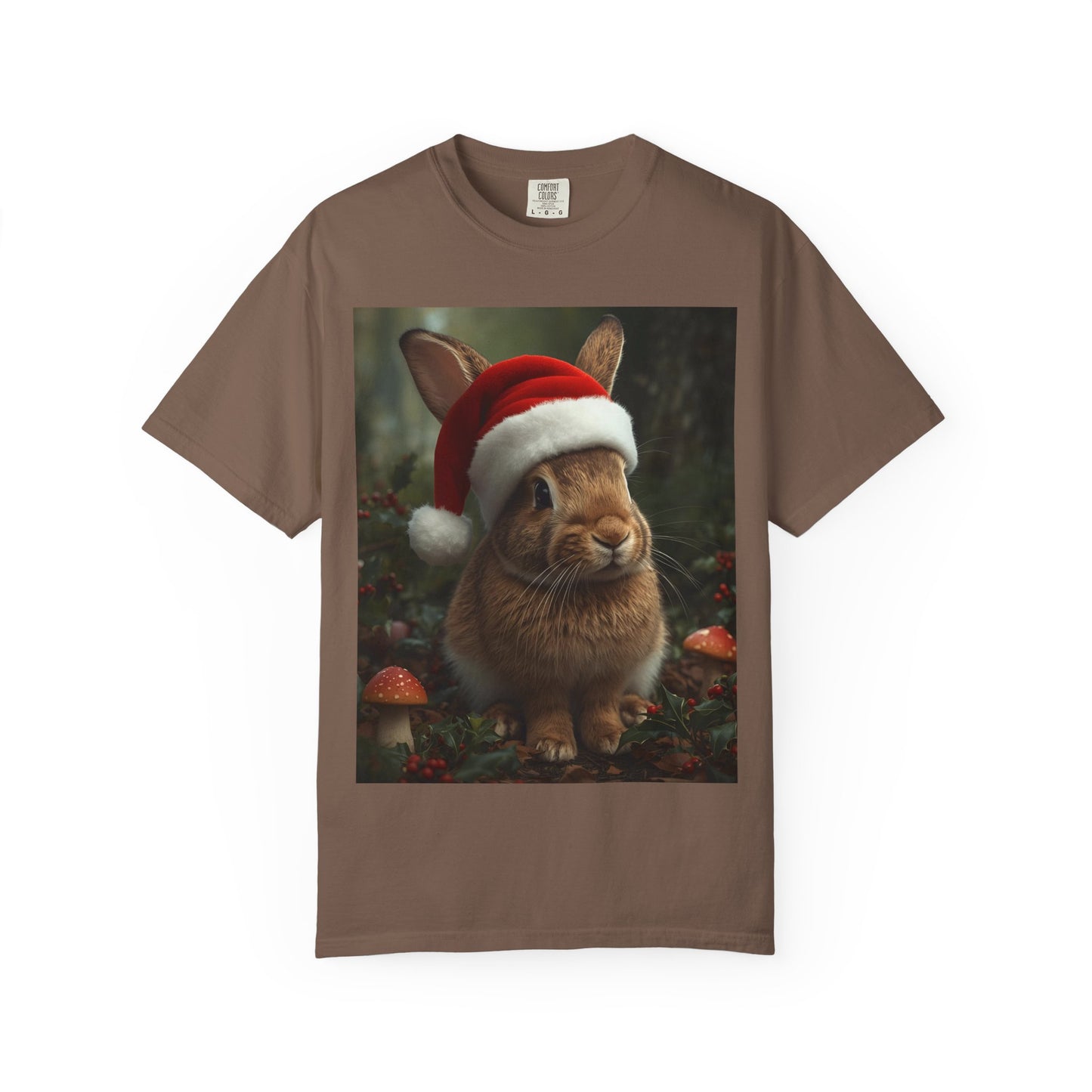 Festive Bunny T-Shirt, Funny Christmas Tee, Cute Holiday Shirt, Animal Lover Gift, Winter Apparel