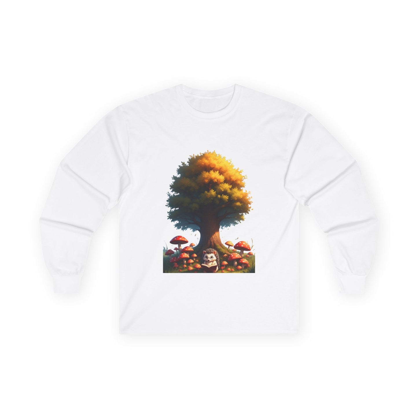 Autumn Tree Graphic Long Sleeve Tee, Cozy Fall Shirt, Unisex Casual Wear, Nature Lover Gift, Harvest Celebration Clothing