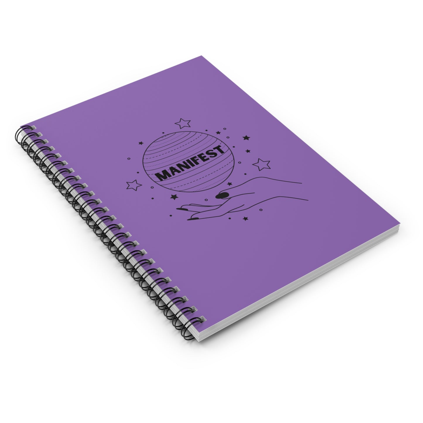Manifest Spiral Notebook for Dreamers, Manifestation Journal, Purple Notebook, Stationery Gift for Creatives, Writing Journal, [...]