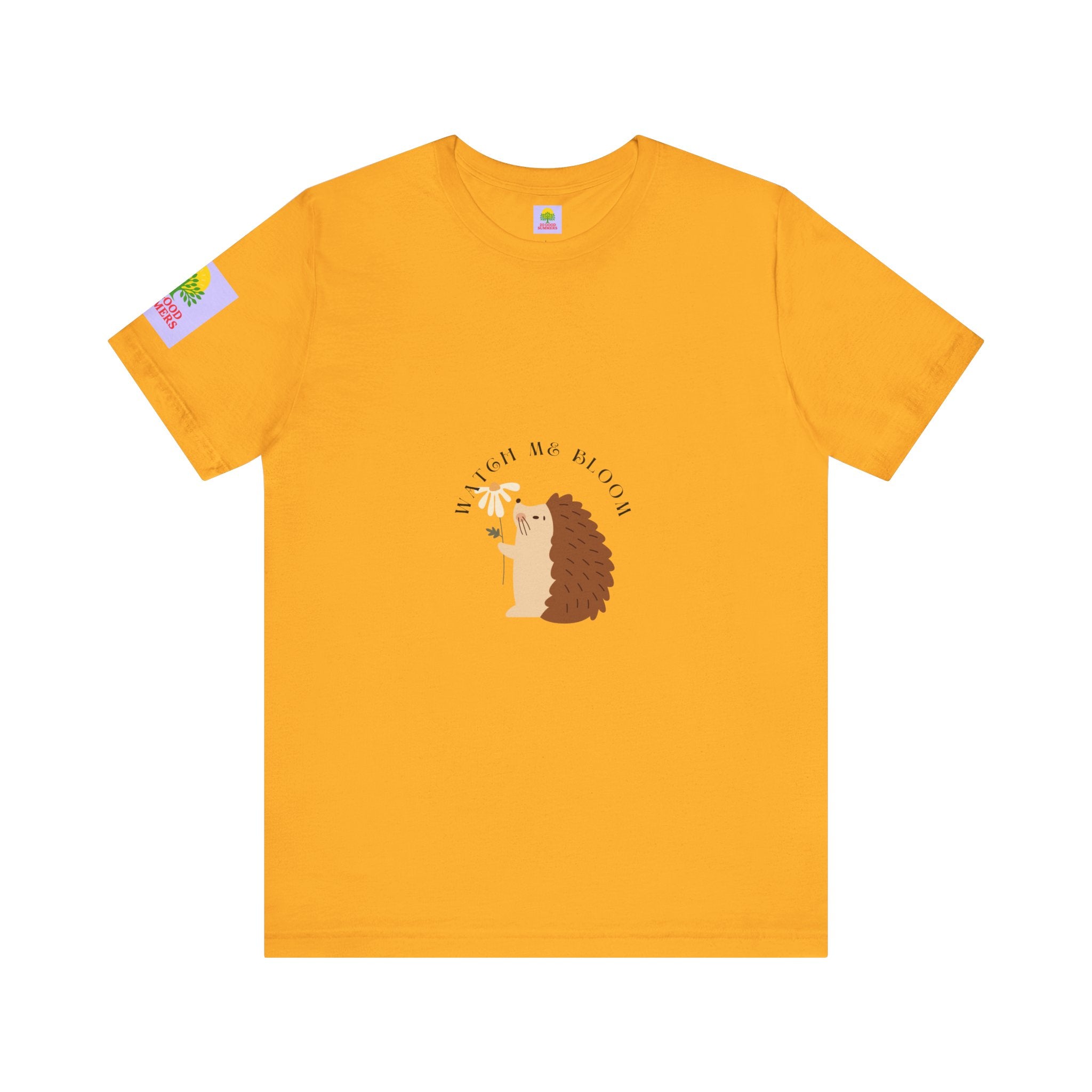 Watch Me Bloom Cute Hedgehog Graphic Tee - Fun, Quirky Design for Animal Lovers - Perfect Gift for Birthdays, Casual Wear, Nature Enthusiasts
