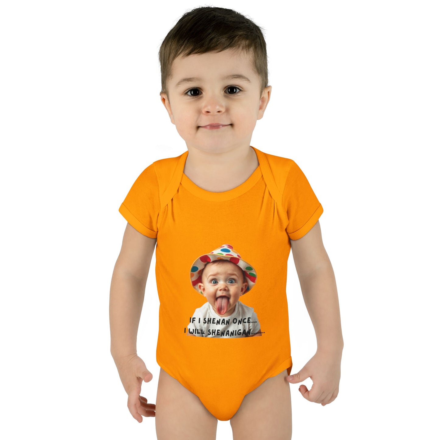 Humorous Infant Bodysuit - "If I Shenan Once, I Will Shenanigan!" Baby Outfit, Newborn Gift, Funny Baby Clothes, Cute Shower [...]