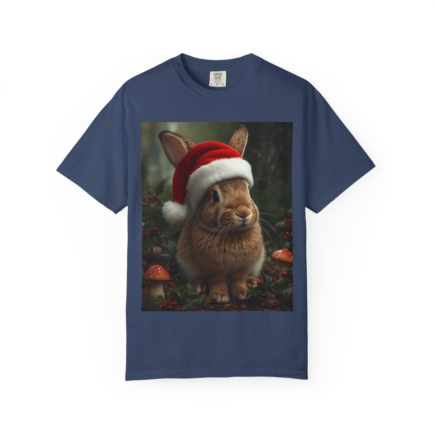 Festive Bunny T-Shirt, Funny Christmas Tee, Cute Holiday Shirt, Animal Lover Gift, Winter Apparel