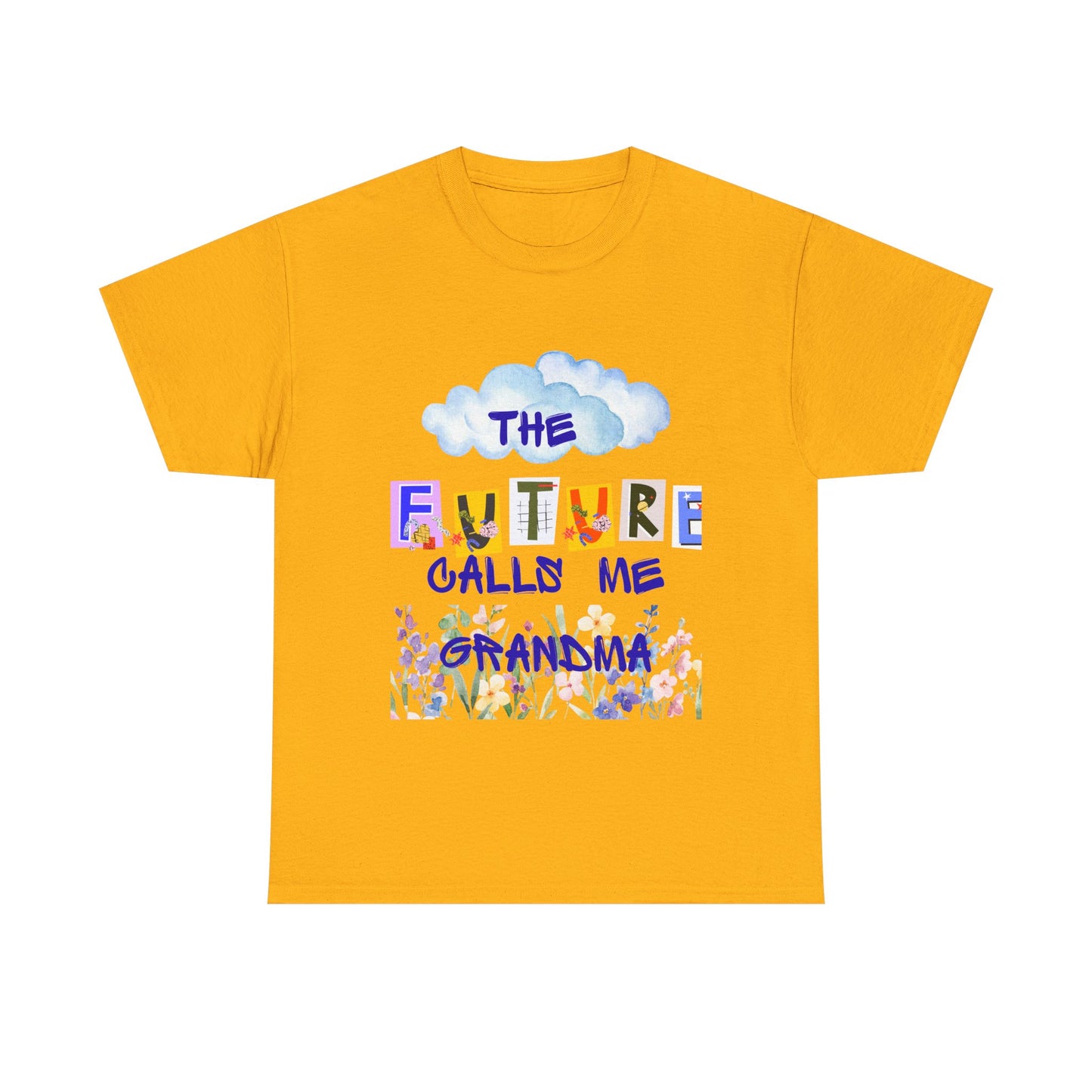 The Future Calls Me Grandma Tee, Unisex Cotton T-Shirt for Grandparents, Birthday Gift, Baby Shower, Family Gatherings, Fun Statement Tee