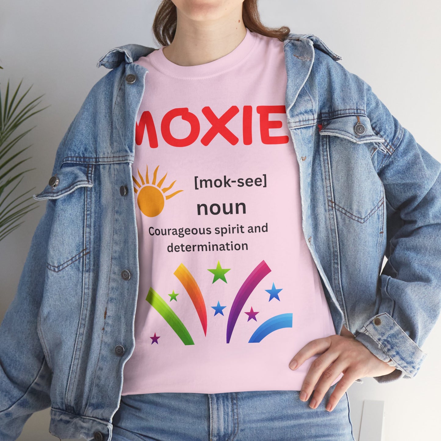 Moxie Definition Tee, Unisex Heavy Cotton T-Shirt, Inspirational Gift, Motivational Apparel, Casual Wear, Birthday & Encouragement Gift
