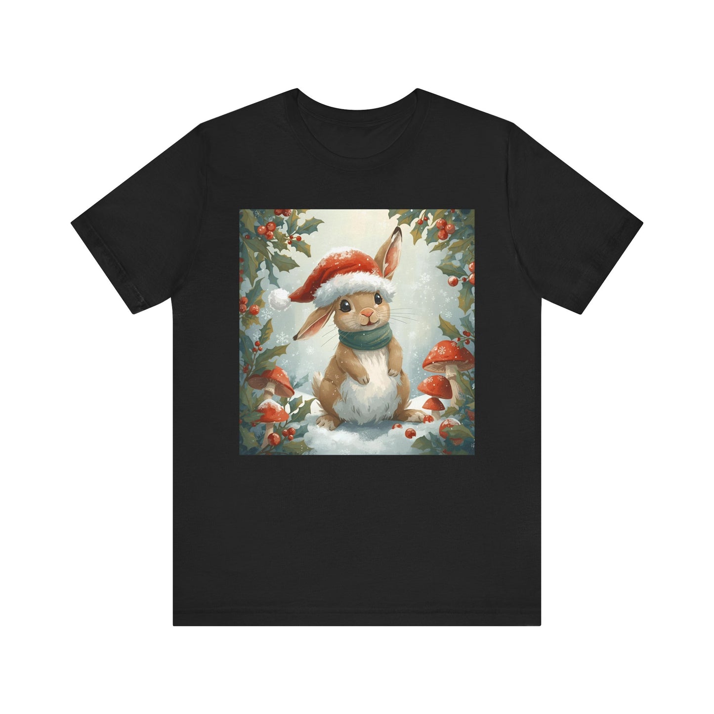 Festive Bunny T-Shirt | Holiday Wear, Cute Animal Tee, Unisex Gift, Christmas Apparel, Winter Fashion