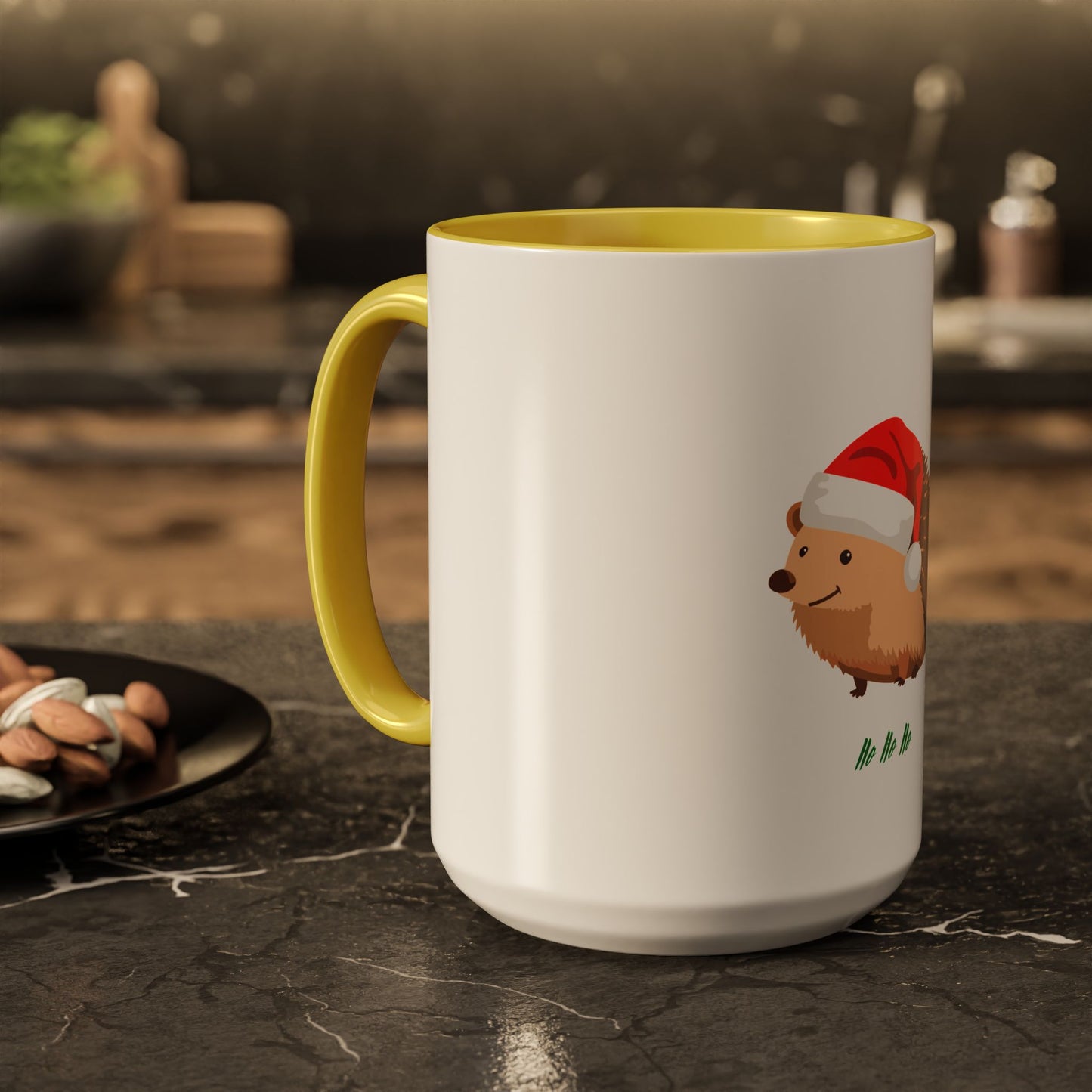 Christmas Hedgehog Mug - Cute Holiday Coffee Cup, Festive Drinkware, Gifts for Animal Lovers, Winter Decor, Unique Tea Mug