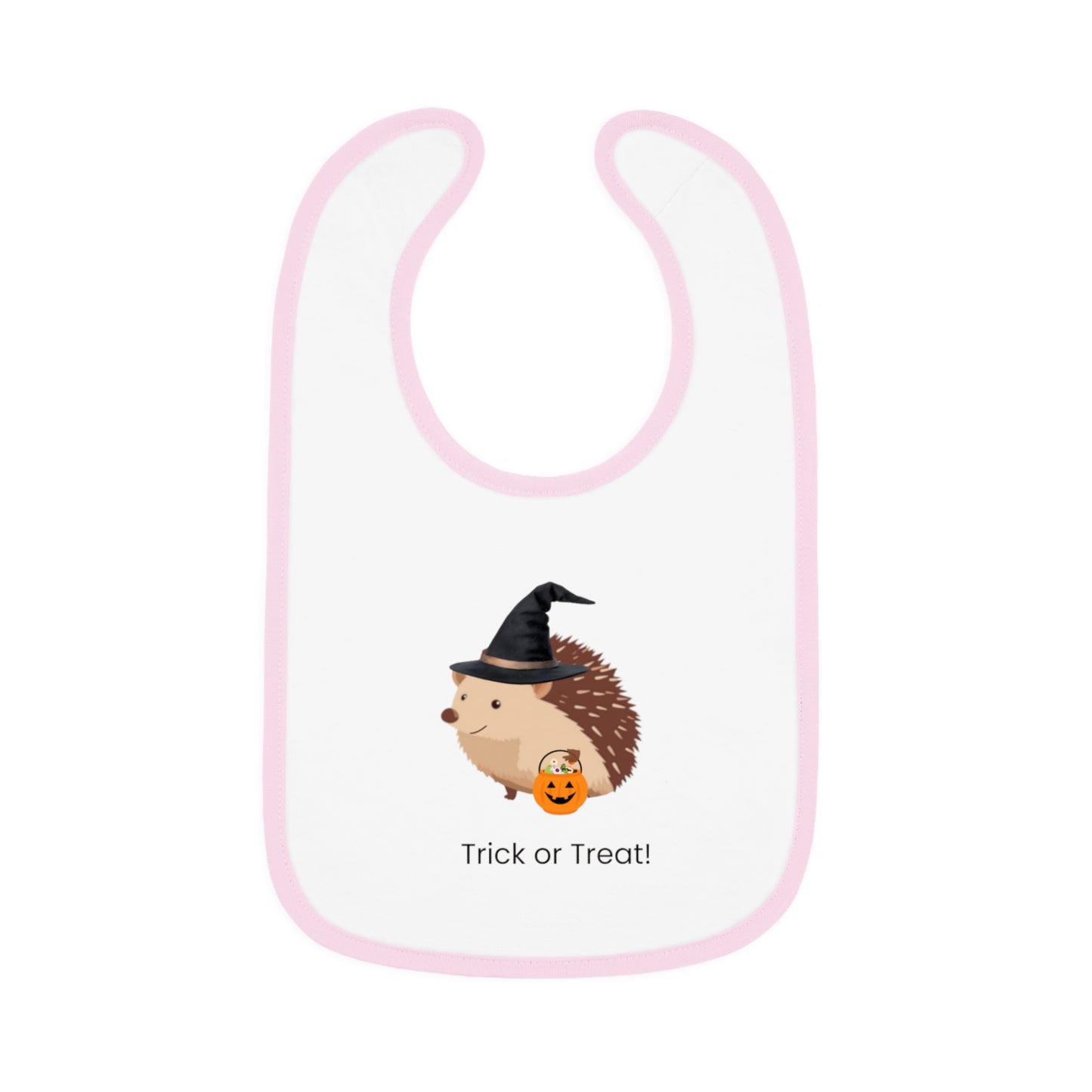 Halloween Hedgehog Baby Bib, Trick or Treat Bib, Cute Infant Bib, Baby Shower Gift, Fall Dressing, Halloween Baby Essentials