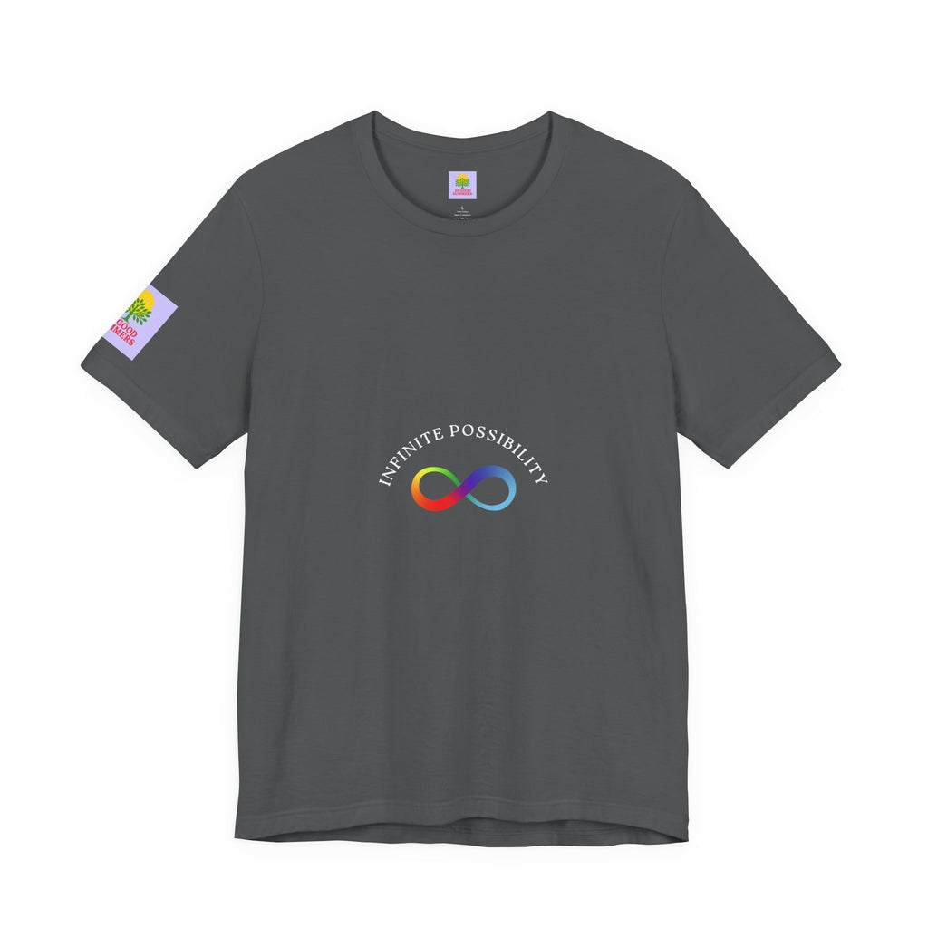 Colorful Infinity Symbol Unisex Tee, LGBTQ+ Pride T-shirt, Casual Everyday Wear, Gift for Friends, Creative Wardrobe Essential