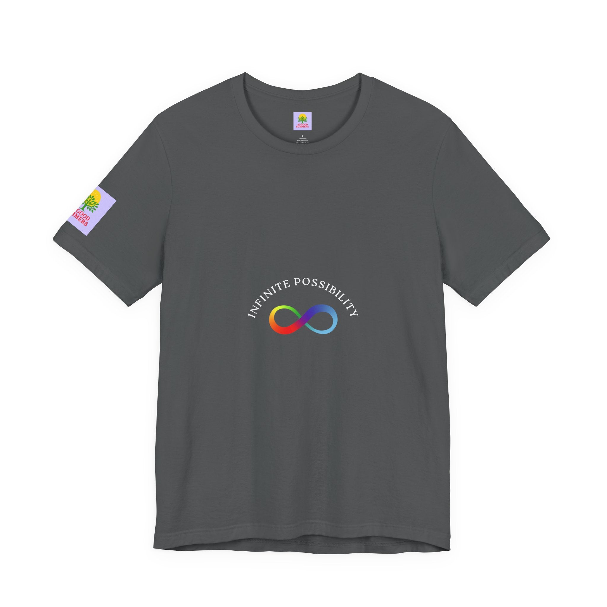 Colorful Infinity Symbol Unisex Tee, LGBTQ+ Pride T-shirt, Casual Everyday Wear, Gift for Friends, Creative Wardrobe Essential