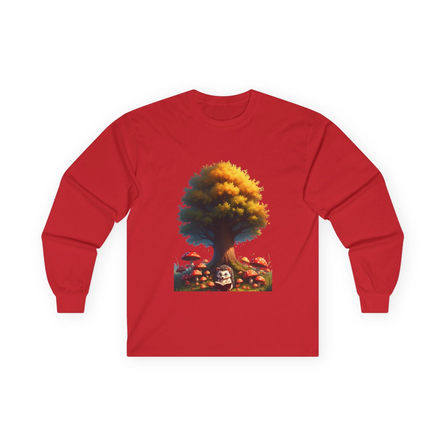 Autumn Tree Graphic Long Sleeve Tee, Cozy Fall Shirt, Unisex Casual Wear, Nature Lover Gift, Harvest Celebration Clothing