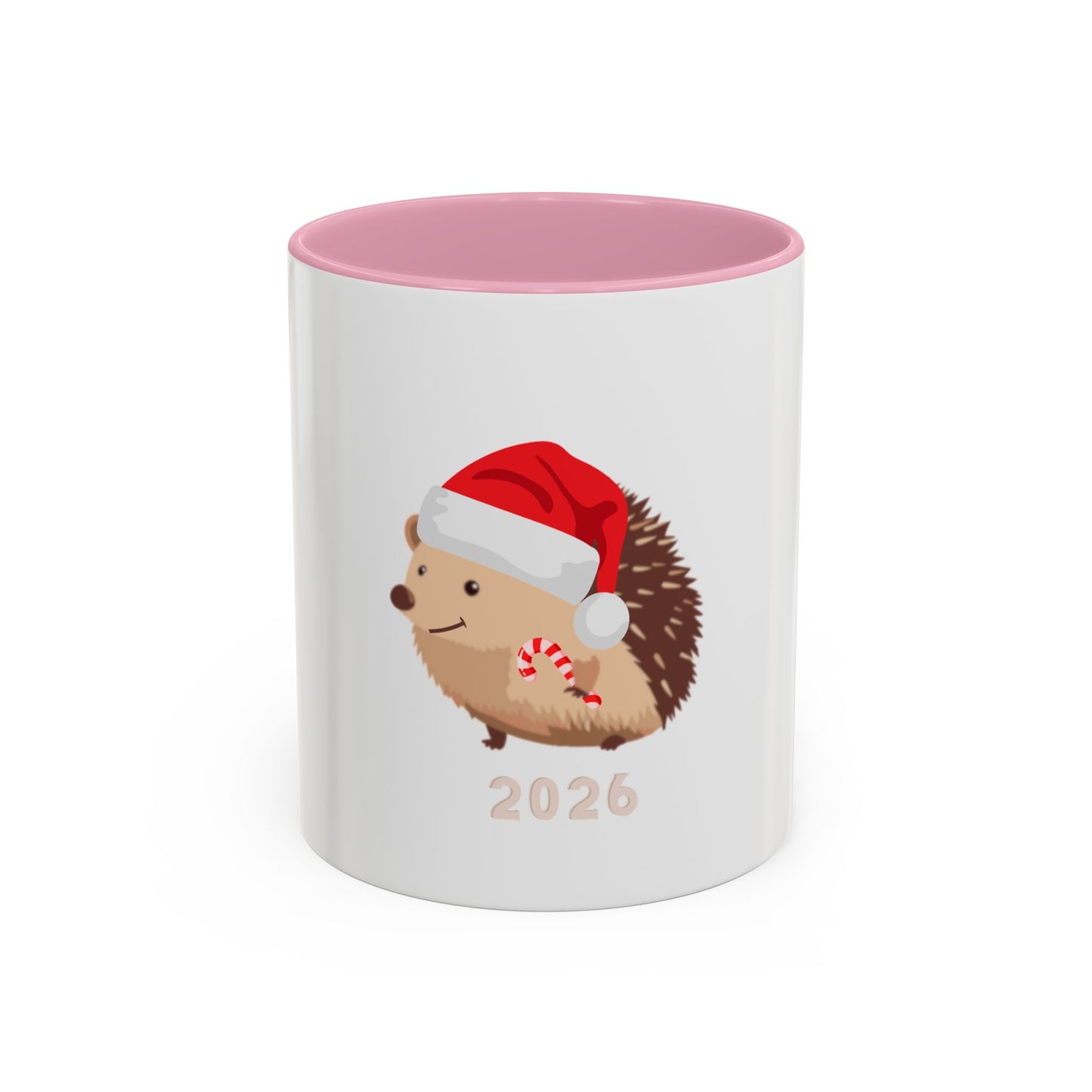 Colorful Mugs (11oz, 15oz) Christmas Mugs, Holiday Mugs, Cute Hedgehog Mugs, adorable Holiday hedgehog Mugs