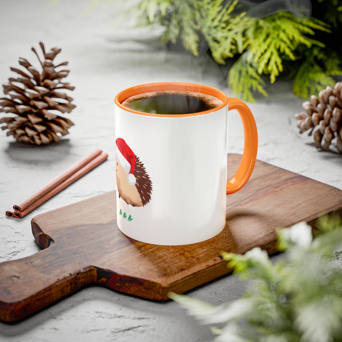 Christmas Hedgehog Mug - Cute Holiday Coffee Cup, Festive Drinkware, Gifts for Animal Lovers, Winter Decor, Unique Tea Mug