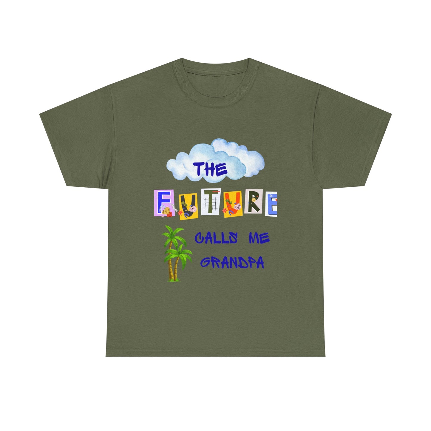 Grandpa Future Tee | Unisex Cotton Shirt for Grandparents | Gift for Father's Day, Family Reunion, Birthday, Cute Grandpa Shirt