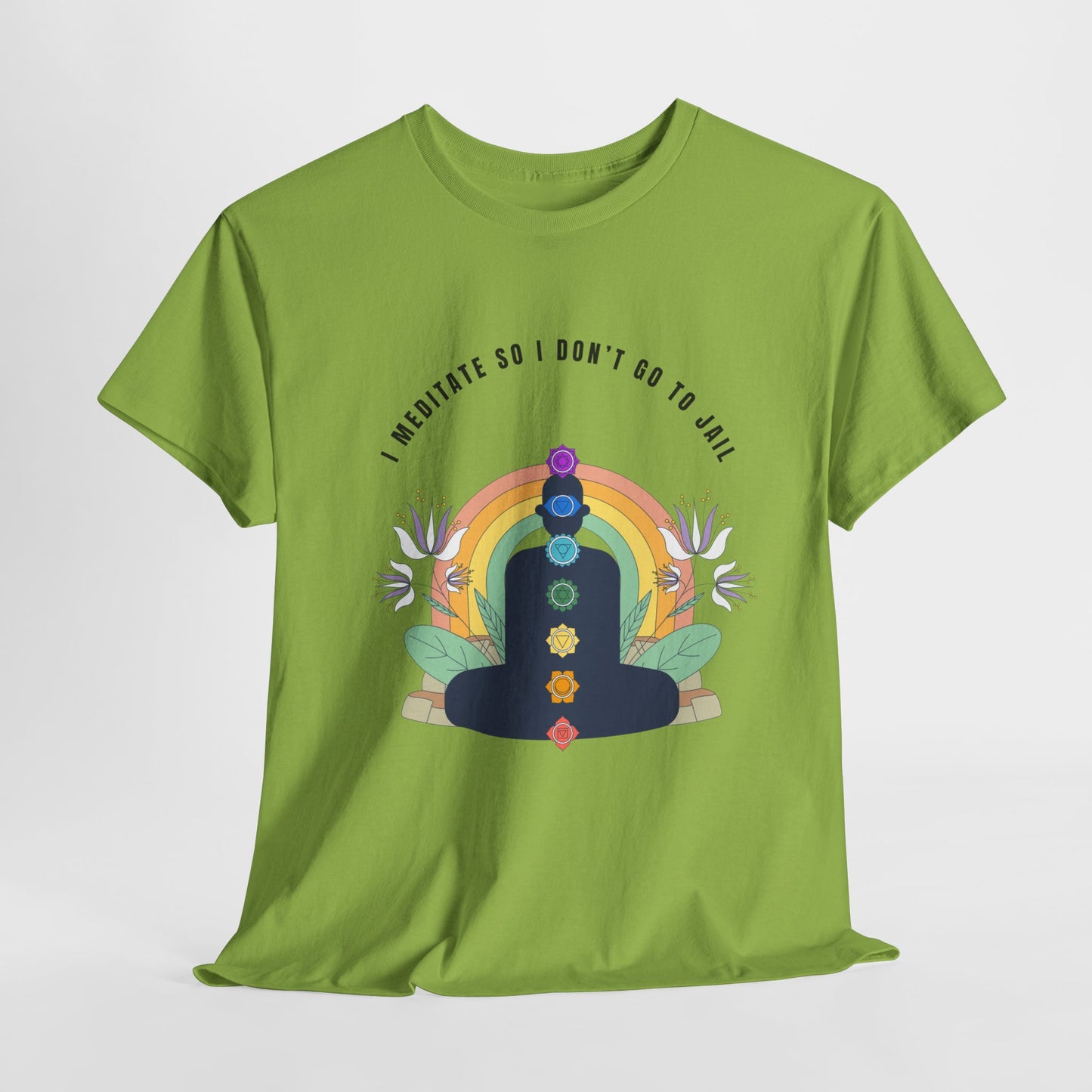 Meditation Humor Tee, Unisex Cotton T-Shirt for Yoga Lovers, Gift for Mindfulness Practitioners, Funny Meditation Shirt