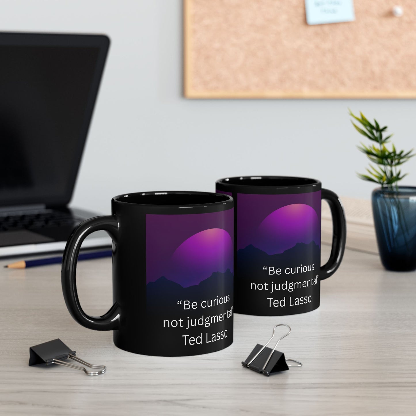 Be Curious Quote Mug | Inspirational Coffee Cup | Gift for Ted Lasso Fans, Motivational Coffee Mug, Unique Office Decor