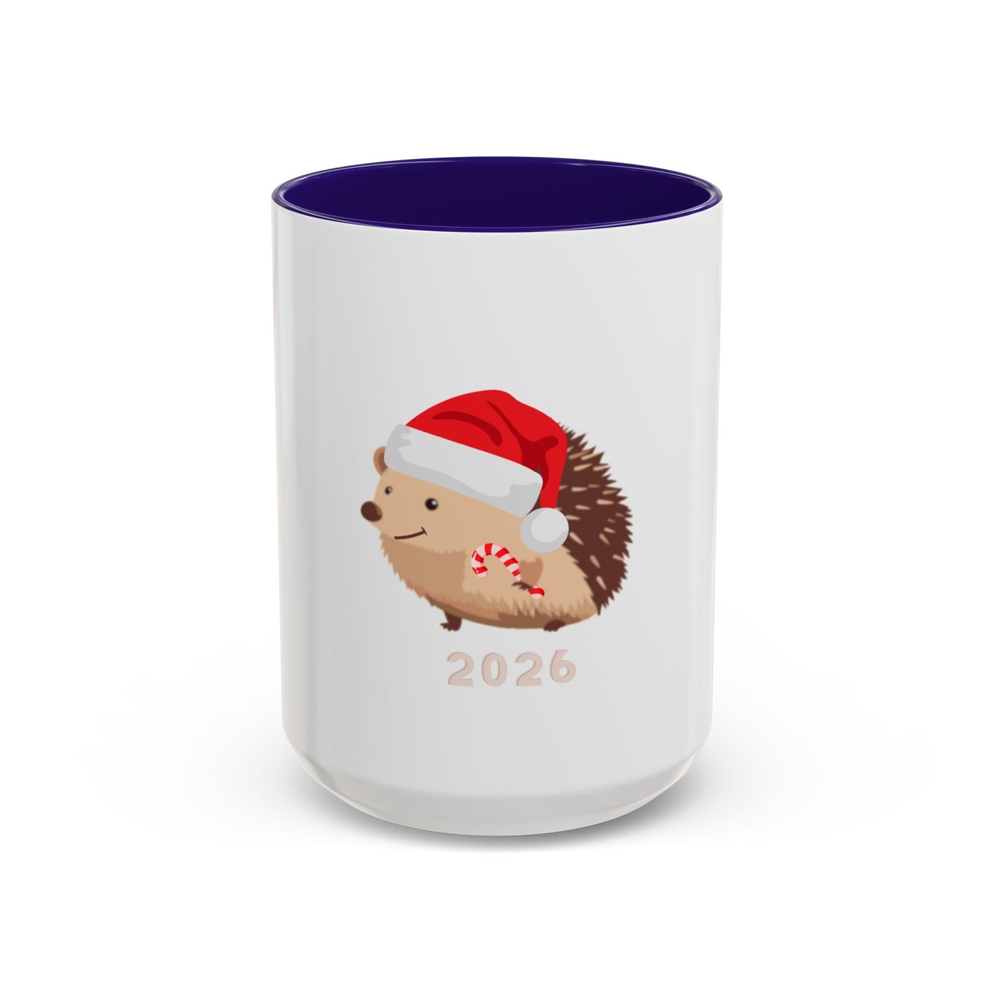 Colorful Mugs (11oz, 15oz) Christmas Mugs, Holiday Mugs, Cute Hedgehog Mugs, adorable Holiday hedgehog Mugs