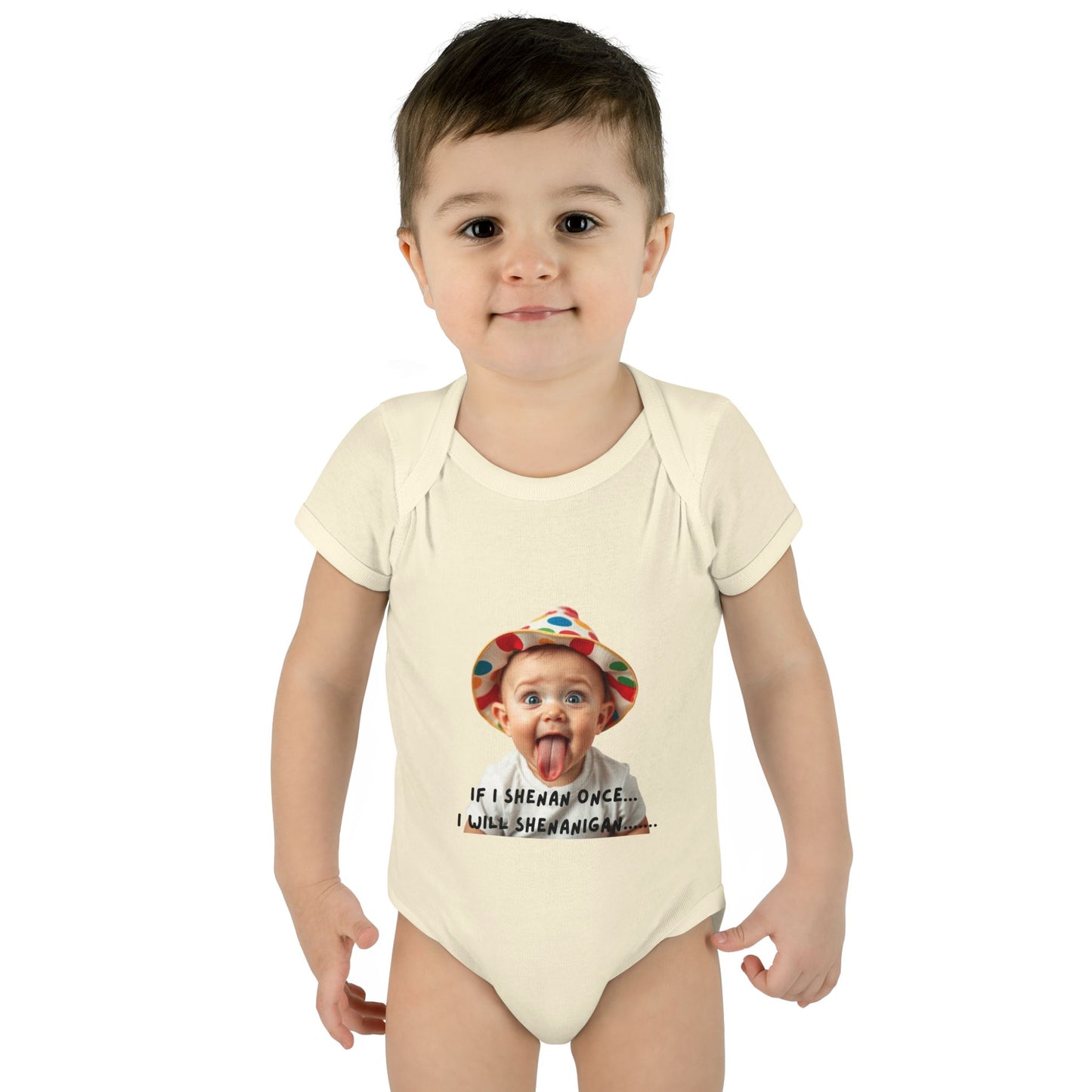 Humorous Infant Bodysuit - "If I Shenan Once, I Will Shenanigan!" Baby Outfit, Newborn Gift, Funny Baby Clothes, Cute Shower [...]