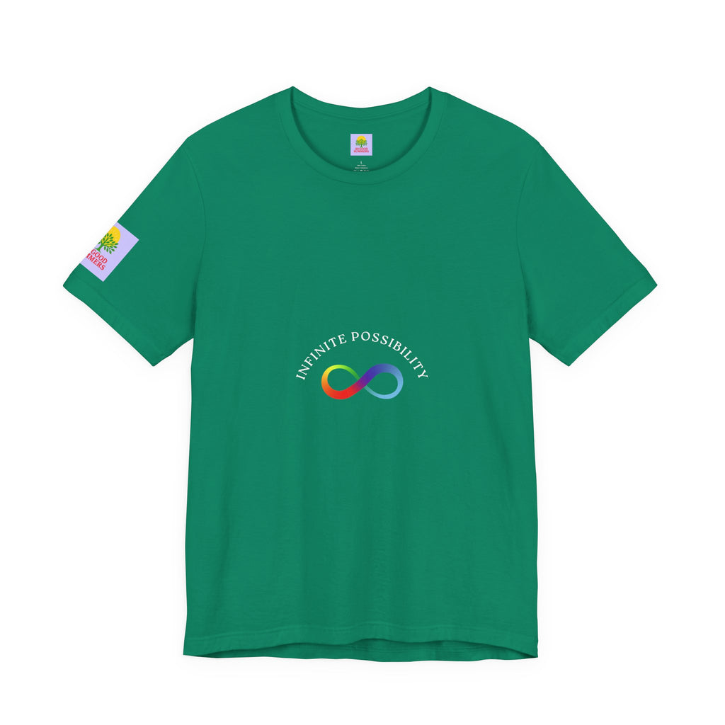 Colorful Infinity Symbol Unisex Tee, LGBTQ+ Pride T-shirt, Casual Everyday Wear, Gift for Friends, Creative Wardrobe Essential
