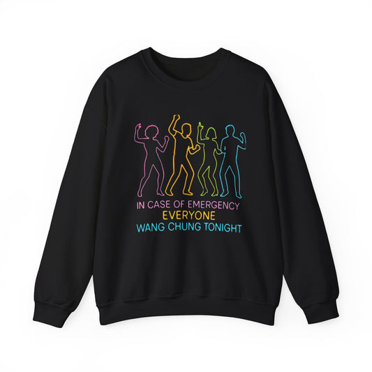 Emergency Dance Crewneck Sweatshirt | Fun Casual Wear, Perfect for Parties, Gifts, Concerts, Wang Chung Fans