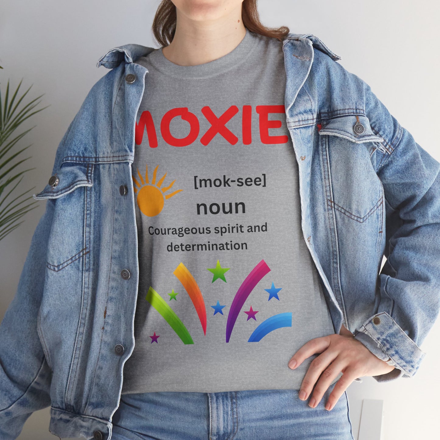 Moxie Definition Tee, Unisex Heavy Cotton T-Shirt, Inspirational Gift, Motivational Apparel, Casual Wear, Birthday & Encouragement Gift