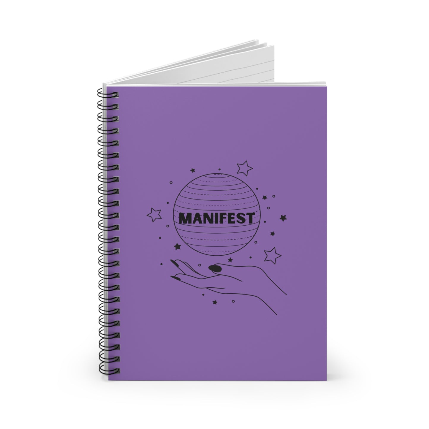 Manifest Spiral Notebook for Dreamers, Manifestation Journal, Purple Notebook, Stationery Gift for Creatives, Writing Journal, [...]