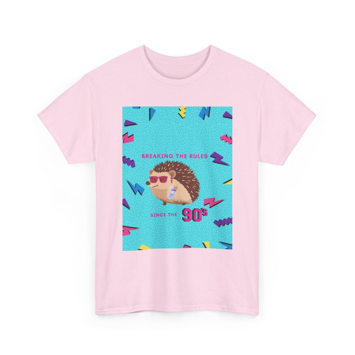 90s Vintage-Inspired Hedgehog Tee | Retro Cotton Shirt, Unisex Casual Wear, Perfect for Nostalgia Lovers, Gift for Birthdays, Summer Outings