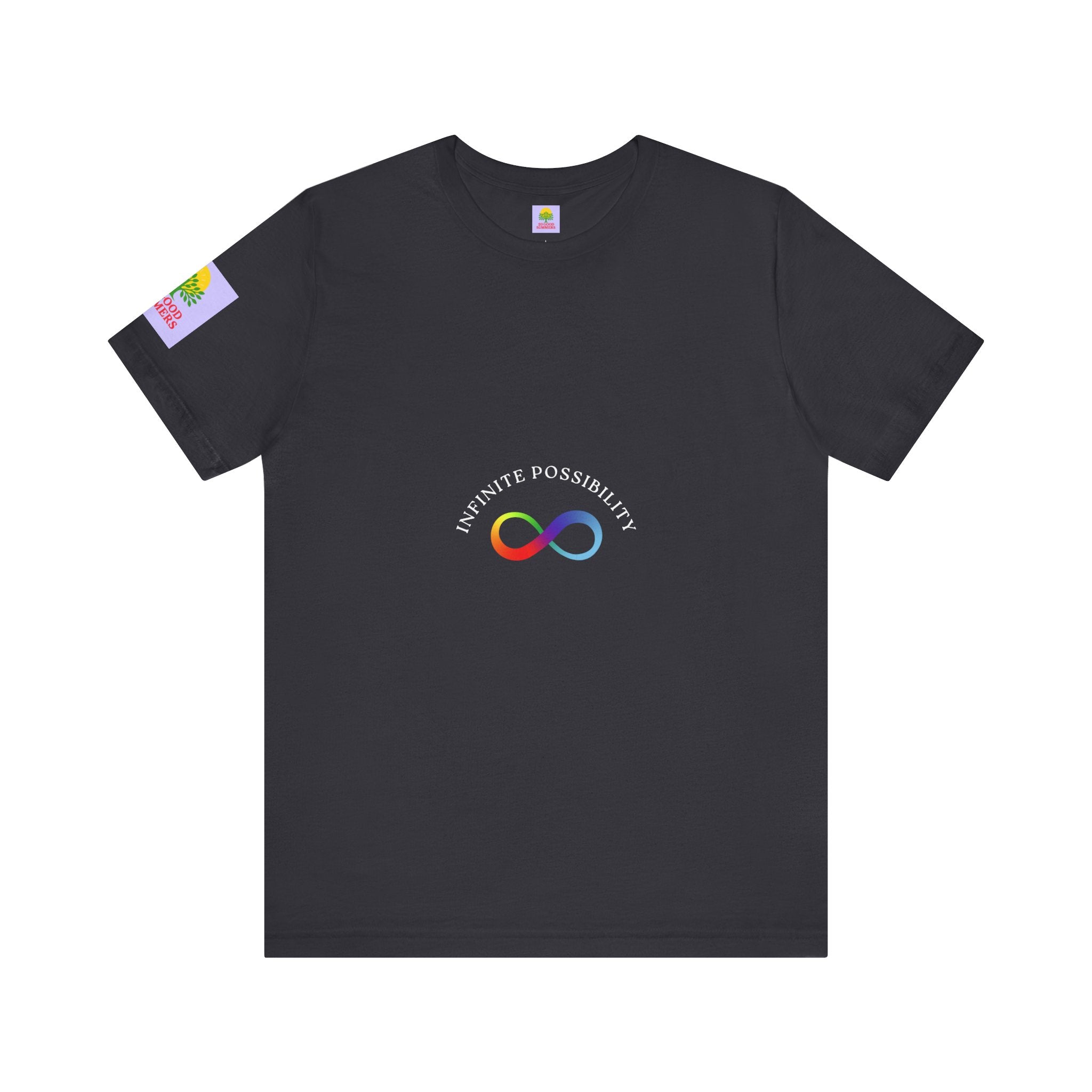 Colorful Infinity Symbol Unisex Tee, LGBTQ+ Pride T-shirt, Casual Everyday Wear, Gift for Friends, Creative Wardrobe Essential