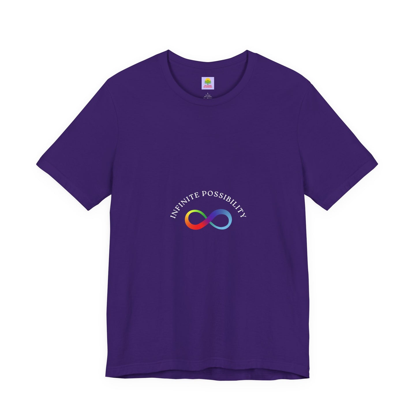 Colorful Infinity Symbol Unisex Tee, LGBTQ+ Pride T-shirt, Casual Everyday Wear, Gift for Friends, Creative Wardrobe Essential