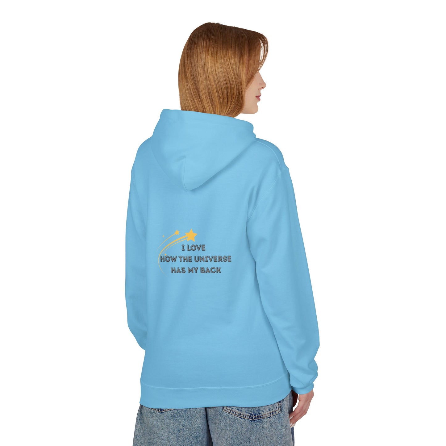 The Universe has my back Cosmic Vibe Hoodie - Unisex Midweight Softstyle Fleece, Perfect for Stargazers, Space Lovers, Unique Gift, Inspirational Apparel, [...]