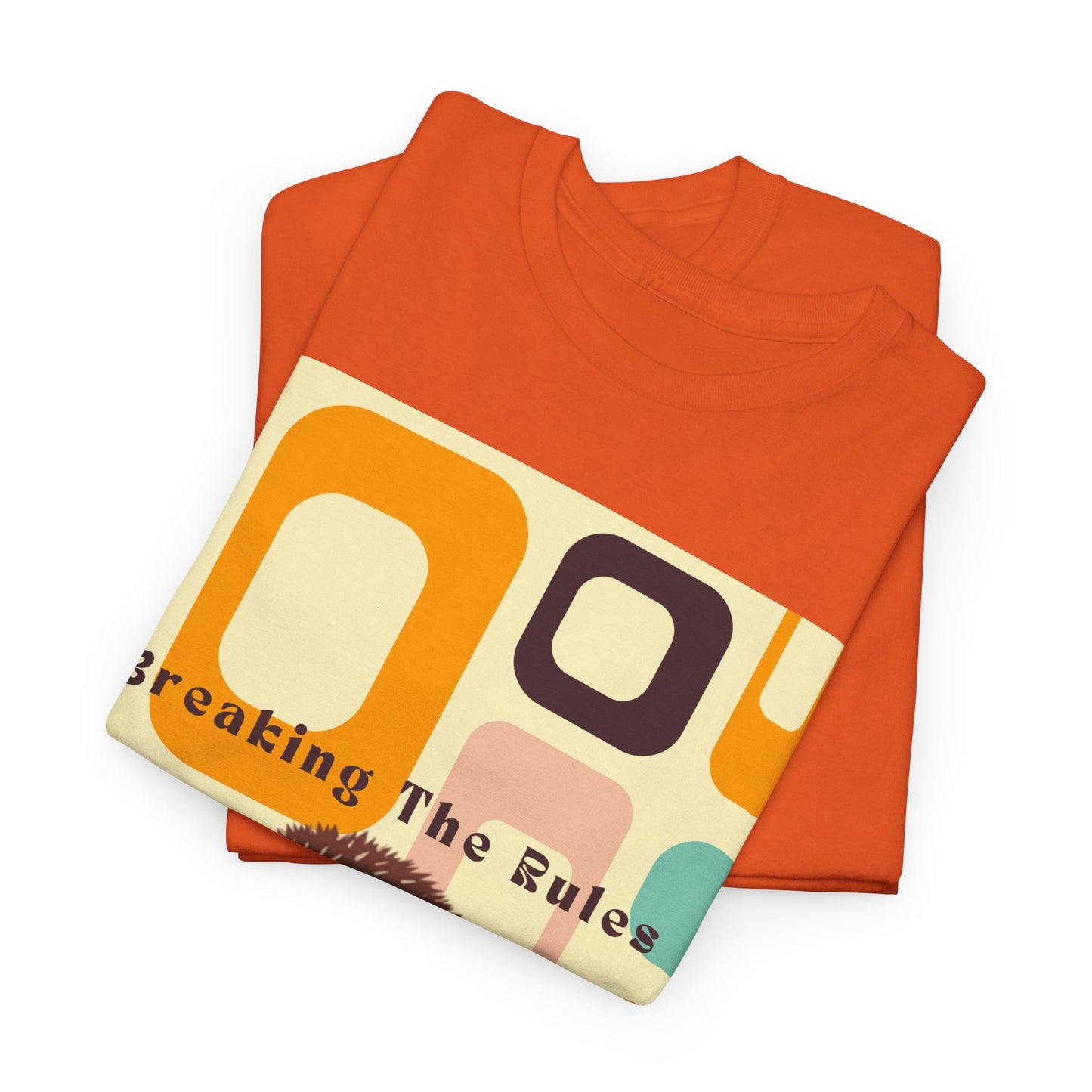 Retro Hedgehog T-Shirt - Breaking The Rules, Vintage Style, 70's Vibe, Unisex Cotton Tee, Gift for Hedgehog Lovers, Fun Fashion