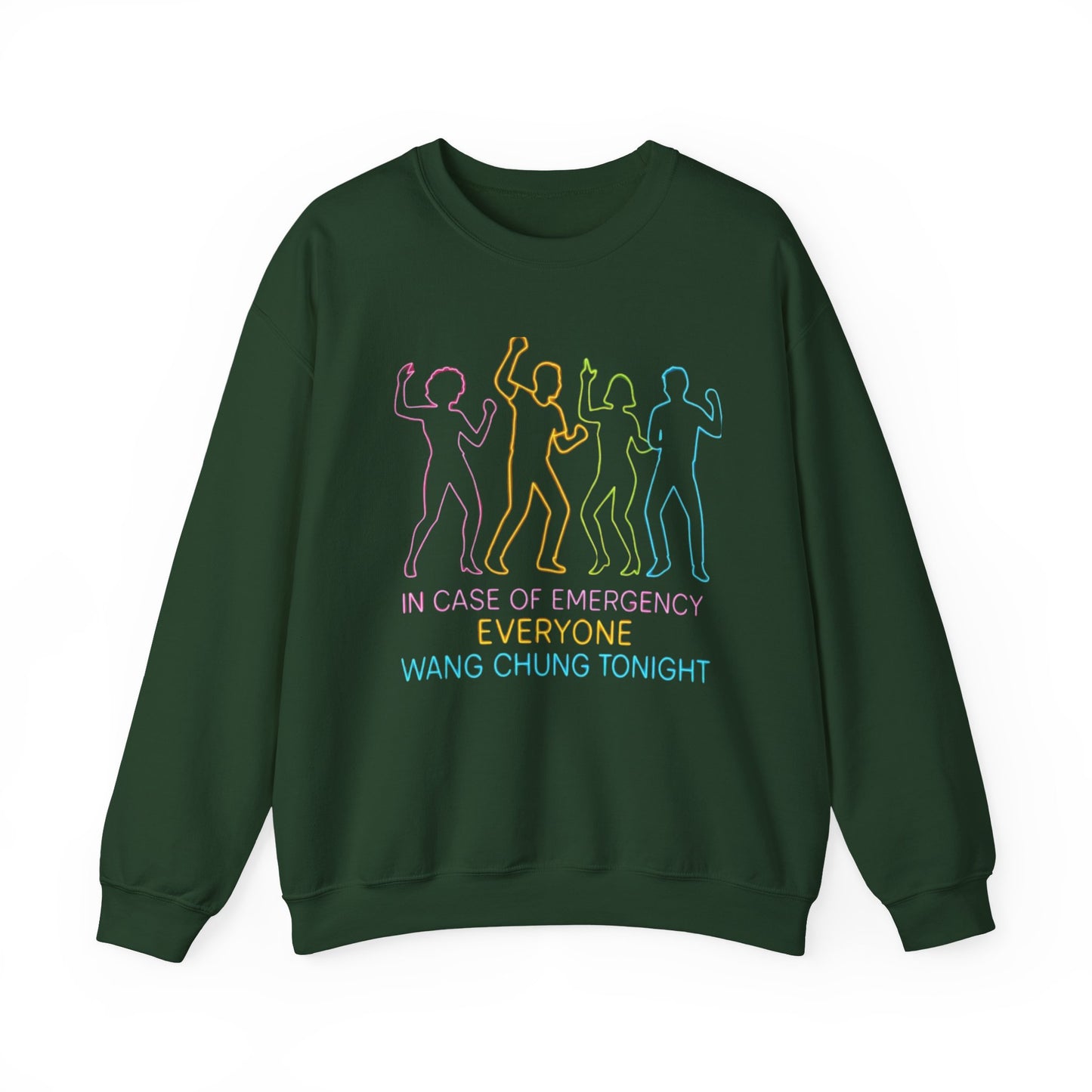 Emergency Dance Crewneck Sweatshirt | Fun Casual Wear, Perfect for Parties, Gifts, Concerts, Wang Chung Fans