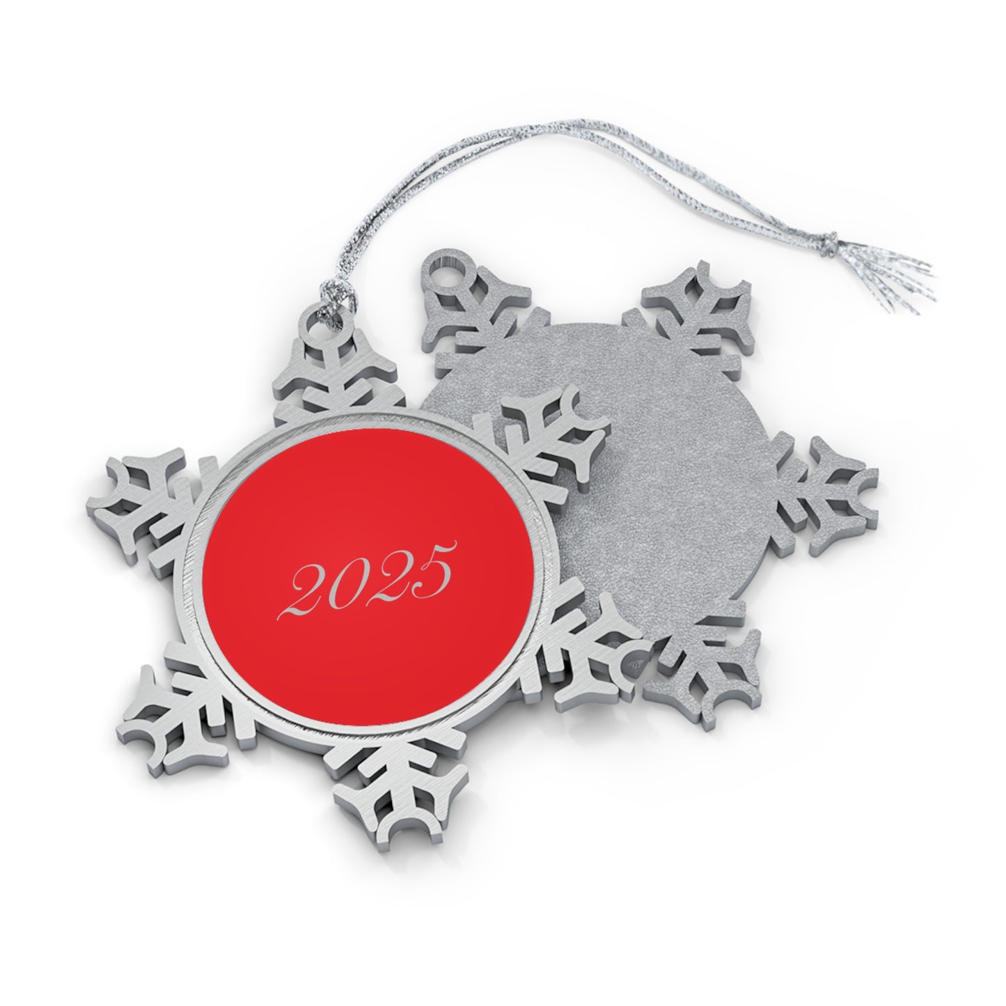 Pewter Snowflake Ornament 2025 — Holiday Tree Decoration